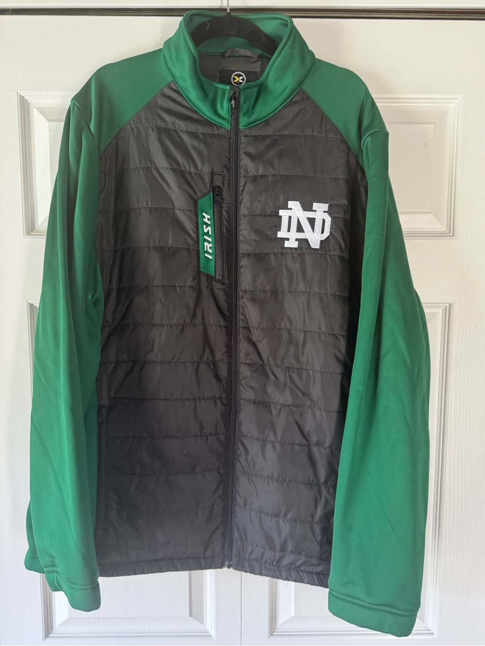 Notre Dame Green & Black Men's Lightweight Quilted Jacket